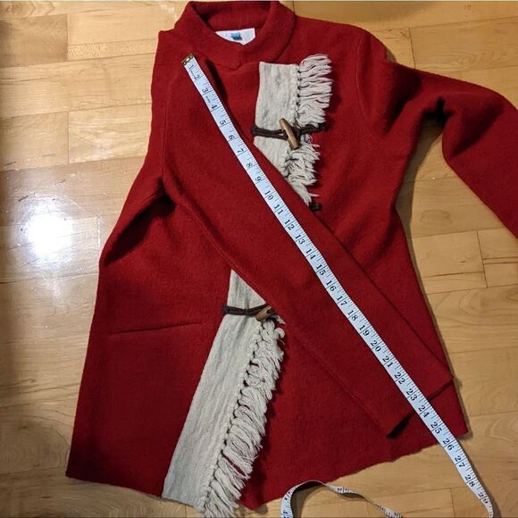 ANTHROPOLOGIE Sparrow Clancey Toggle Jacket Fringe Medium @B3 - Picture 9 of 14